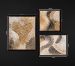 Bilder set wohnzimmer mit Rahmen Acrylbilder handgemalt abstract