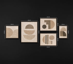 Handgemalte exklusive Wandbilder Bilderwand Set Praxis „Ausgewogenheit der Linien“