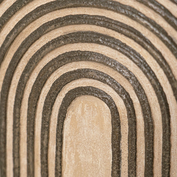 Strukturiertes Acrylbild in Beige mit abstrakten Linien