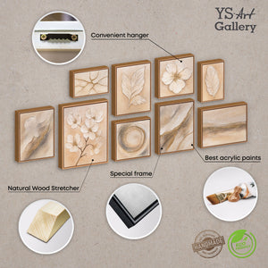 Handgemalte moderne Gemälde Bilderwand Set Praxis „Atem des Frühlings“