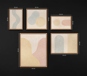 Handgemaltes Kunstbilder Wandbilder mehrteilig Set Praxis „Verschmelzung der Farbtöne“