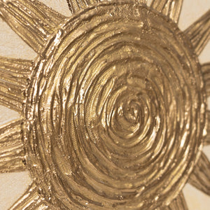 Modernes Naturgemälde mit Goldblättern