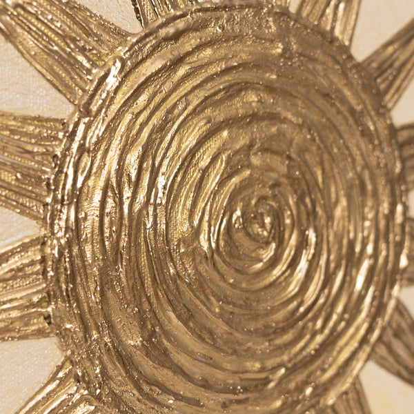 Modernes Naturgemälde mit Goldblättern