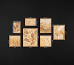 Handgemaltes Kunstbilder Leinwandbilder modern Set Praxis „Rascheln des Laubs“