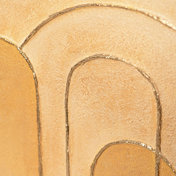 Bilderwand Set Praxis moderne Kunst warme Farben Gold Beige