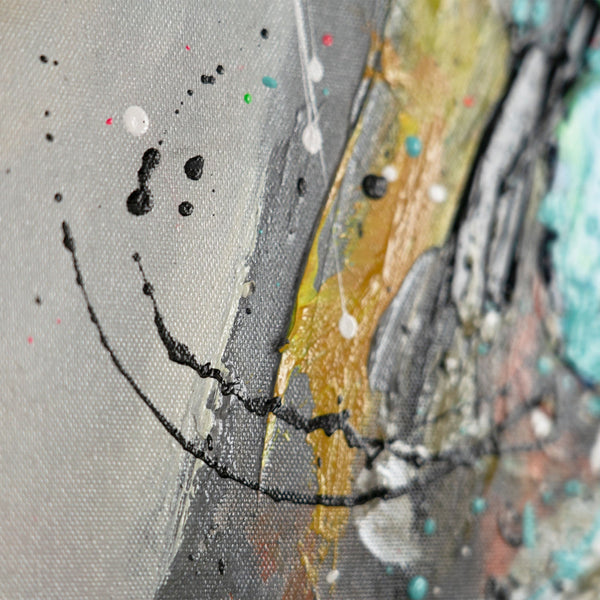 Modern Wall Art for Living Rooms - Abstract Painting with Frame