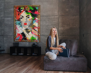 Modern Wall Art for Living Rooms - Abstract Painting with Frame