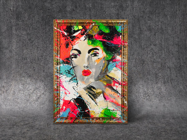 Modern Wall Art for Living Rooms - Abstract Painting with Frame
