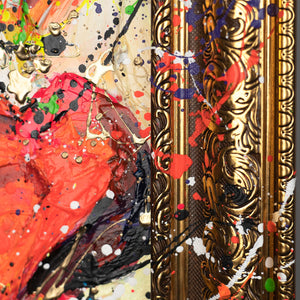 Handmade Paintings with Frame - Modern Wall Decor for Living Room "Palette of Love"