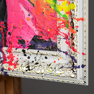 Strukturmalerei Acryl bunt Farben Detail Nahaufnahme