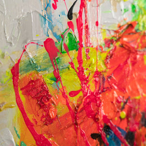 Handgemalte Bilder auf Leinwand mit Rahmen "Die Farben der Passion"