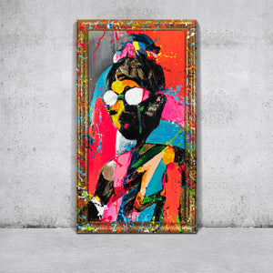 Modern Wall Art for Living Room - Painting with Frame "Contrasting Look"