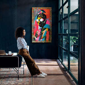 Modern Wall Art for Living Room - Painting with Frame "Contrasting Look"