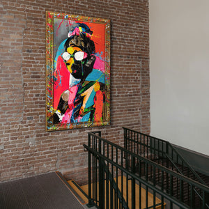 Modern Wall Art for Living Room - Painting with Frame "Contrasting Look"