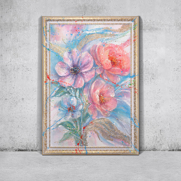 Farbintensive Wandkunst auf Leinwand – Gemälde "Melodie des Lichts"
