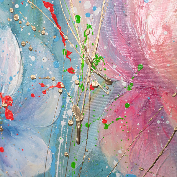 Farbintensive Wandkunst auf Leinwand – Gemälde "Melodie des Lichts"