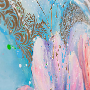 Farbintensive Wandkunst auf Leinwand – Gemälde "Melodie des Lichts"