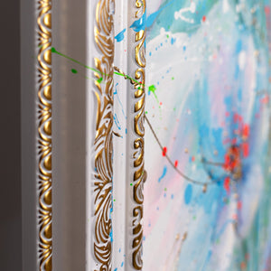 Farbintensive Wandkunst auf Leinwand – Gemälde "Melodie des Lichts"
