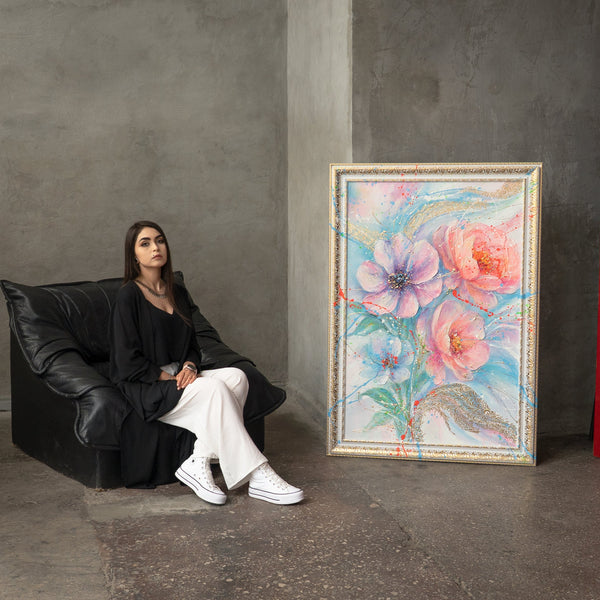Farbintensive Wandkunst auf Leinwand – Gemälde "Melodie des Lichts"