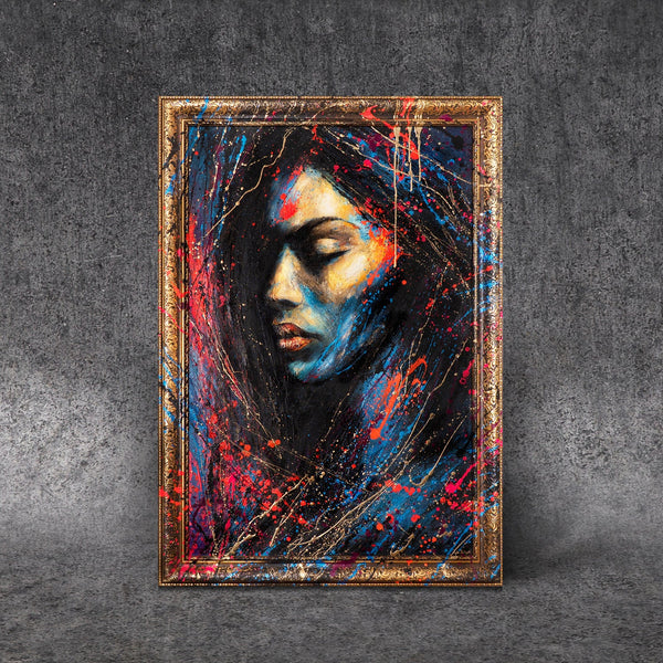 Abstrakte Porträtkunst Detail