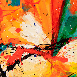 Modern Living Room Wall Art – Abstract Canvas Painting „Color of Her Dream“