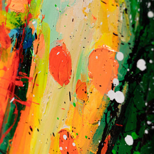 Modern Living Room Wall Art – Abstract Canvas Painting „Color of Her Dream“