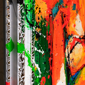 Modern Living Room Wall Art – Abstract Canvas Painting „Color of Her Dream“
