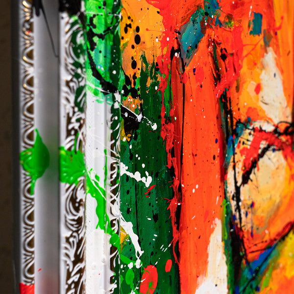 Modern Living Room Wall Art – Abstract Canvas Painting „Color of Her Dream“