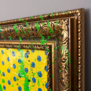 Moderne Wandbilder auf Leinwand – Handgemalte abstrakte Kunst „Blütenrausch“