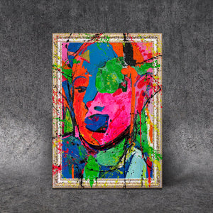 Modernes Wandbild mit abstraktem Frauenporträt