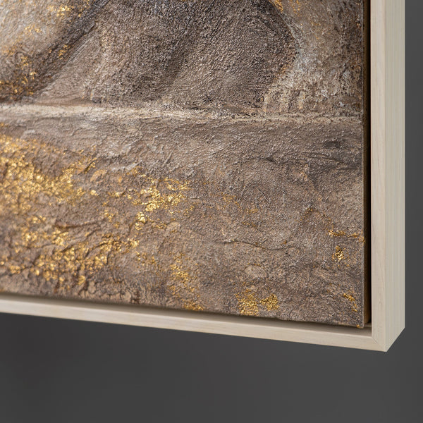Analyze Execute Profit – handgemaltes Wandbild fürs Büro mit 3D-Relief, 140 × 70 cm