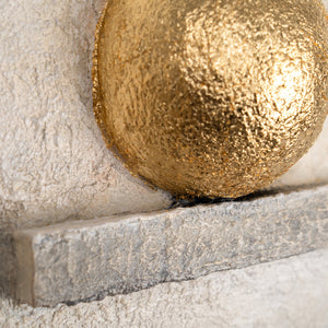 Balance Creates Power – handgemaltes Strukturbild fürs Büro mit 3D-Relief, 140 × 70 cm