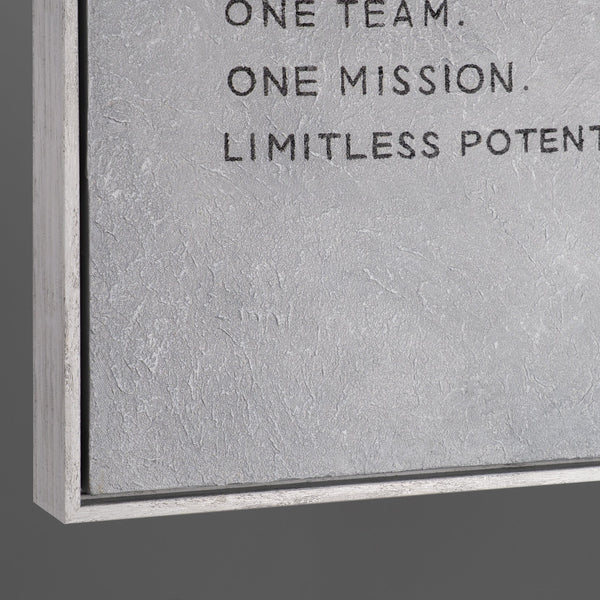 Together We Scale – handgemaltes Wandbild fürs Büro mit 3D-Relief, 140 × 70 cm