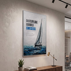 Discipline Guides – handgemaltes Motivationsbild fürs Büro mit 3D-Relief, 80 × 120 cm