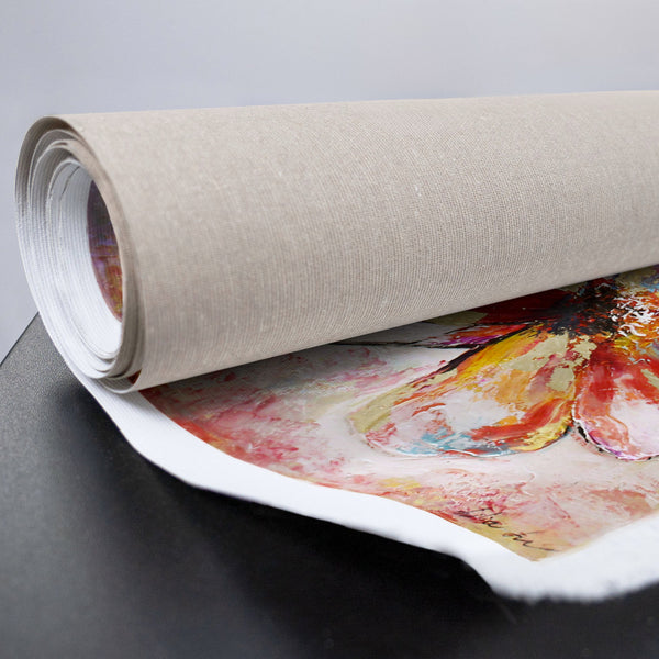 Hauptansicht des handgemalten Blumenbildes