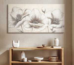 Modern art acrylic painting with frame "Flowers II"