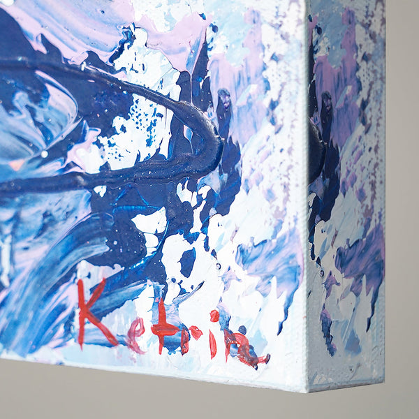 Colourful canvas art with frame "Free flight"