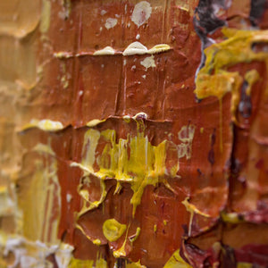 acryl bilder goldene Akzente und Pinselspuren