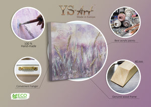 Hand-painted landscape painting "Morning dew" 60x20 inch