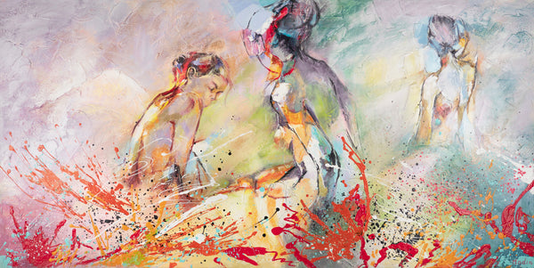 Handgemalte Kunst Struktur Acryl