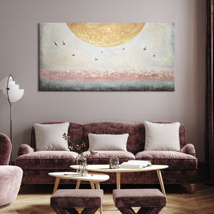 Handmade painting on canvas with frame "Energy of sun"