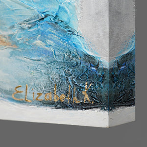 Abstract art paintings hand painted "Emerald"