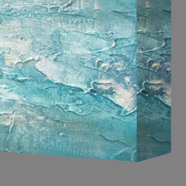 Abstract wall art for living room "Sea Blue"