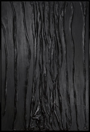 Schwarzes Acrylbild Struktur Handgemalt Modern