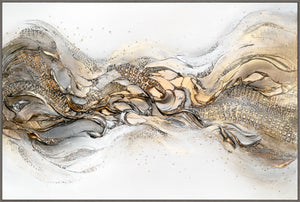 Strukturmalerei Acryl Abstrakt Bronze Silber Töne