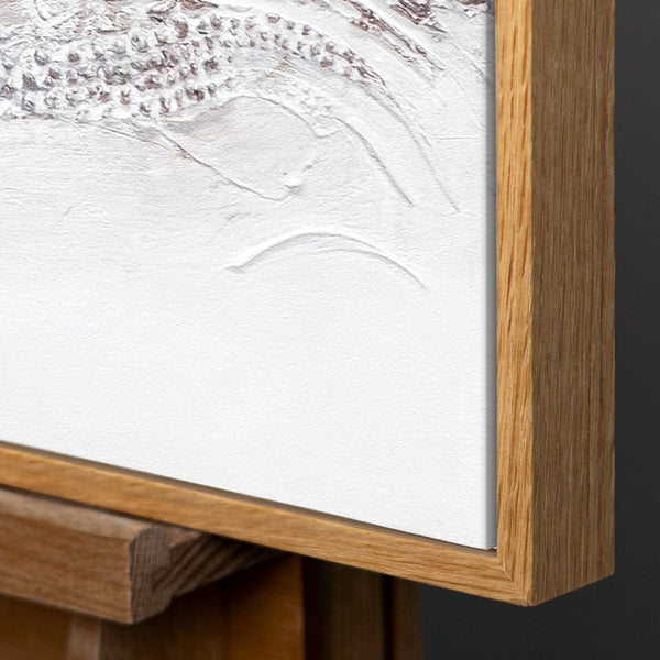 Modernes Leinwandbild mit Naturholzrahmen
