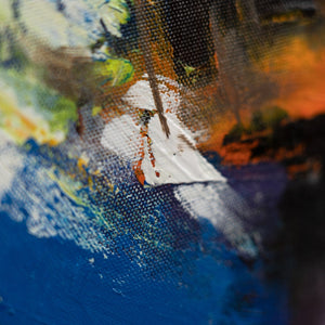 Texturierte Oberfläche mit kräftigen Farben