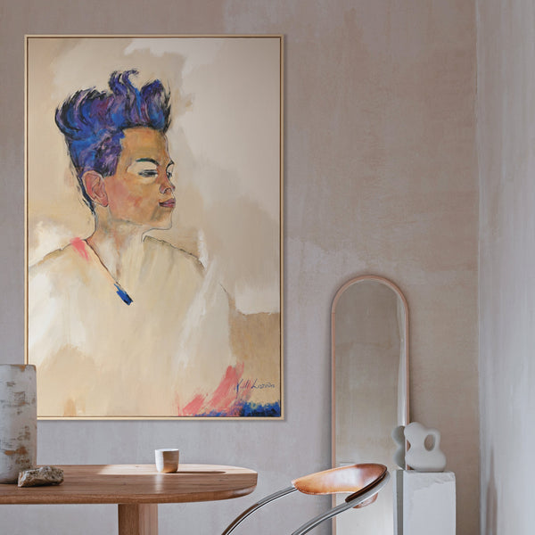 Abstraktes Porträt Leinwandbild Figurative Kunst modern