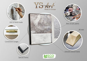 Acrylbild Grau Weiss Strukturmalerei Handgemalt modern