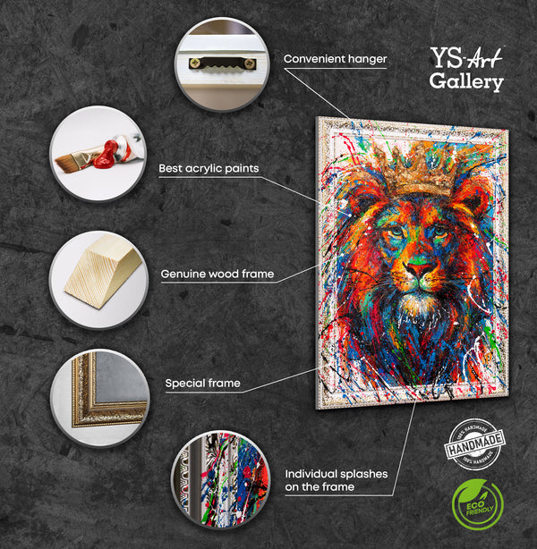 Wohnbeispiel mit Löwenbild in Szene gesetzt